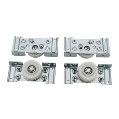 Żelazne i nylonowe rolki do drzwi składanych, do drzwi przesuwnych szafy, 8,5 cm * 11 cm