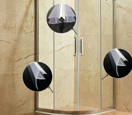 Przezroczyste paski uszczelniające z PVC, wodoodporne, do przesuwnych drzwi szklanych w łazience, szerokość 6-12mm