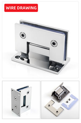 Hotelowa łazienka Typ H Zwierciadło z stali nierdzewnej prysznic Szklane zawiasy drzwiowe 12mm