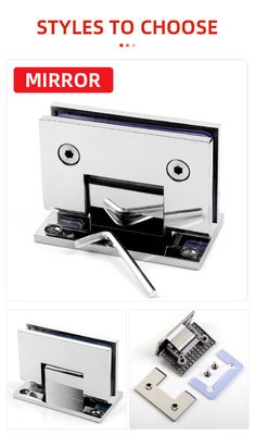 Hotelowa łazienka Typ H Zwierciadło z stali nierdzewnej prysznic Szklane zawiasy drzwiowe 12mm