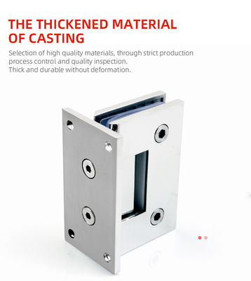 Hotelowa łazienka Typ H Zwierciadło z stali nierdzewnej prysznic Szklane zawiasy drzwiowe 12mm