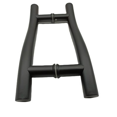 Dobra cena Ręczniki drzwiowe 8 cali Ręcznik drzwiowy z czarnego szkła w chromowym wykończeniu ze stali nierdzewnej 304 w Internecie