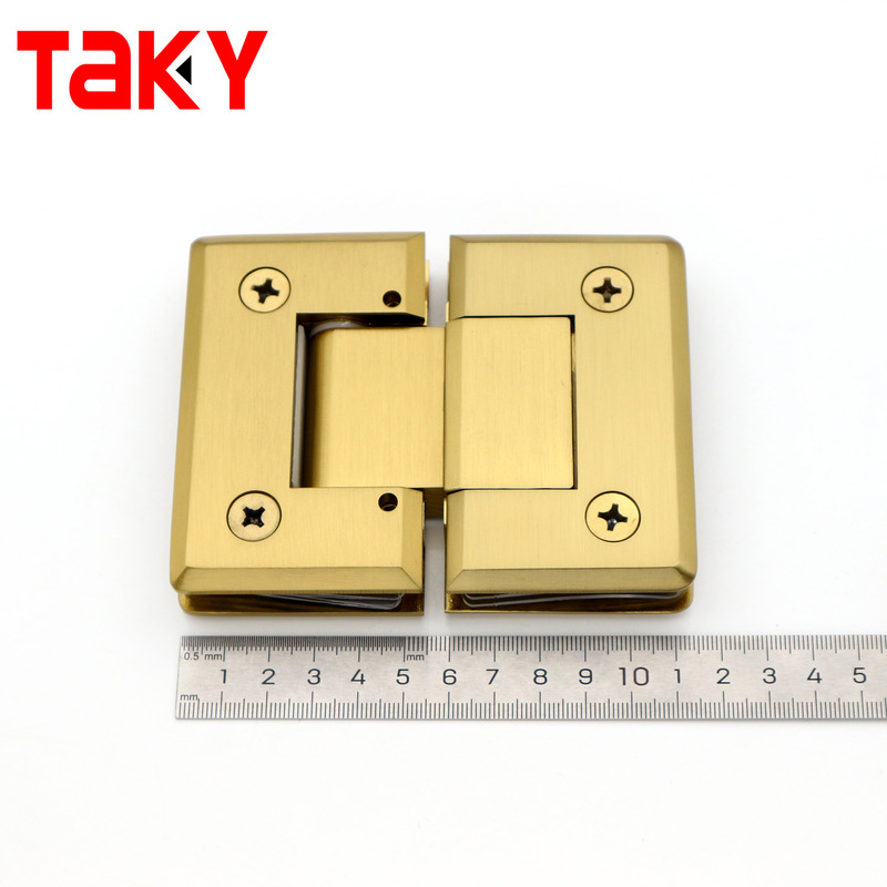 180 Degree Gold Bathroom Glass Clamp Frameless Shower Glass Door Hinges