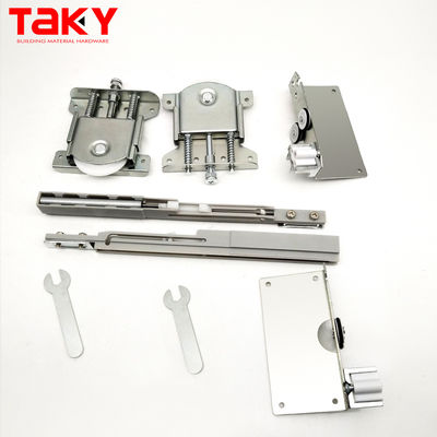 Dobra cena Rolki do drzwi przesuwnych do szafy 8,5cm*11cm, srebrne, z miękkim domykiem, ułatwiające montaż w Internecie