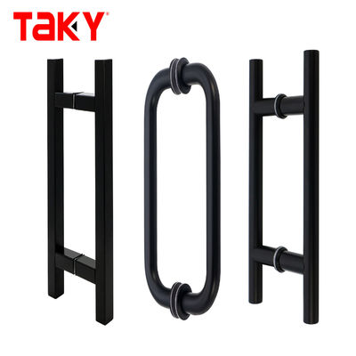 Dobra cena Srebrny kwadratowy uchwyt do drzwi prysznicowych ze szkła ze stali nierdzewnej o nowoczesnym stylu w Internecie