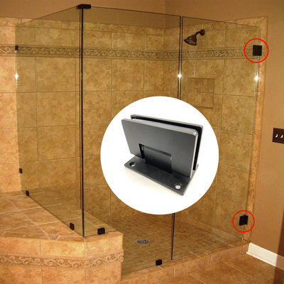 Dobra cena 304 ze stali nierdzewnej Mat czarny 90 stopni zawiesiny drzwi prysznicowych do stylu kwadratowego wyglądu w Internecie