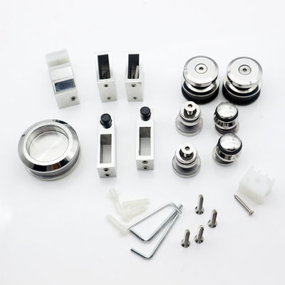 Dobra cena Drzwi przesuwne z podwójnymi drzwiami ze szkła bezpiecznego o grubości 10-12 mm do akcesoriów do kabiny prysznicowej w biurze w Internecie