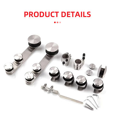 Dobra cena Ceramic Tray Round Track Shower Sliding Glass Door Hardware dla obudowy bez ramy w Internecie