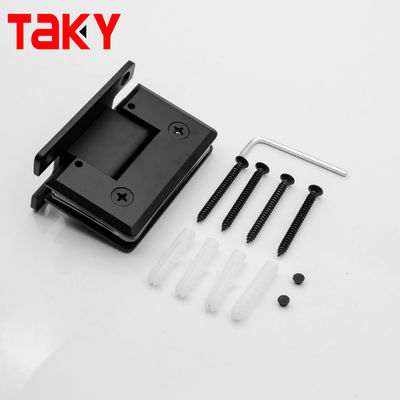 Chiny Hurtownia Matowy Czarny 90 Stopni Zawias do Drzwi Prysznicowych Szkło-Szkło 10 mm