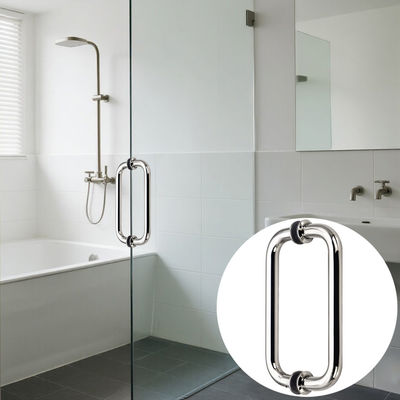 Dobra cena Uchwyt do drzwi przesuwnych ze szkła ze stali nierdzewnej 304, srebrny, okrągły, galwanizowany w Internecie