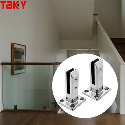 Dobra cena Regulowany zacisk do balustrady szklanej ze stali nierdzewnej 8-12MM, kwadratowy, mocowany śrubami w Internecie