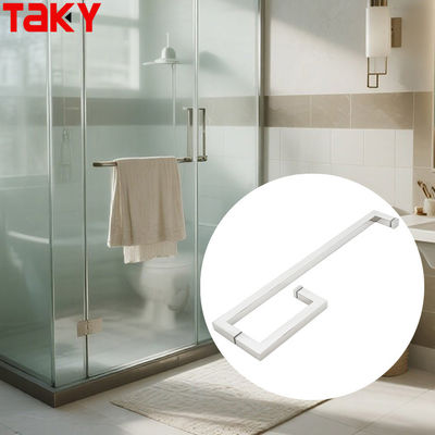 Dobra cena L Shape Square Steel Shower Glass Door Pull Handles Glass Door Handle w Internecie