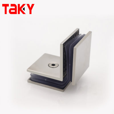 Dobra cena Producent fabryczny 90-stopniowy zacisk do balustrady szklanej, podwójny klips do paneli, zaciski do drzwi szklanych w Internecie