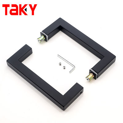 Dobra cena Nowoczesna rękawica drzwi z szkła z pod prysznicem ze stali nierdzewnej SS304 o rozmiarze 203*203*19*1,0 mm i wypolerowanym/szczotkowanym niklu/czarnym wykończeniu w Internecie