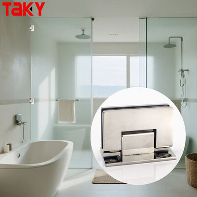 Dobra cena 90 stopni ściany montaż ze stali nierdzewnej Szklany zawiesiny prysznicowe dla 8-12mm Szklane zawiesiny drzwi w Internecie