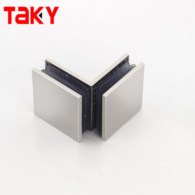 Shower 90 degree Square Glass Door Corner Clamp Railing Holder Hinge Tempered Glass Clamps

